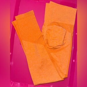 Vibrant Orange Butt Scrunch Leggings